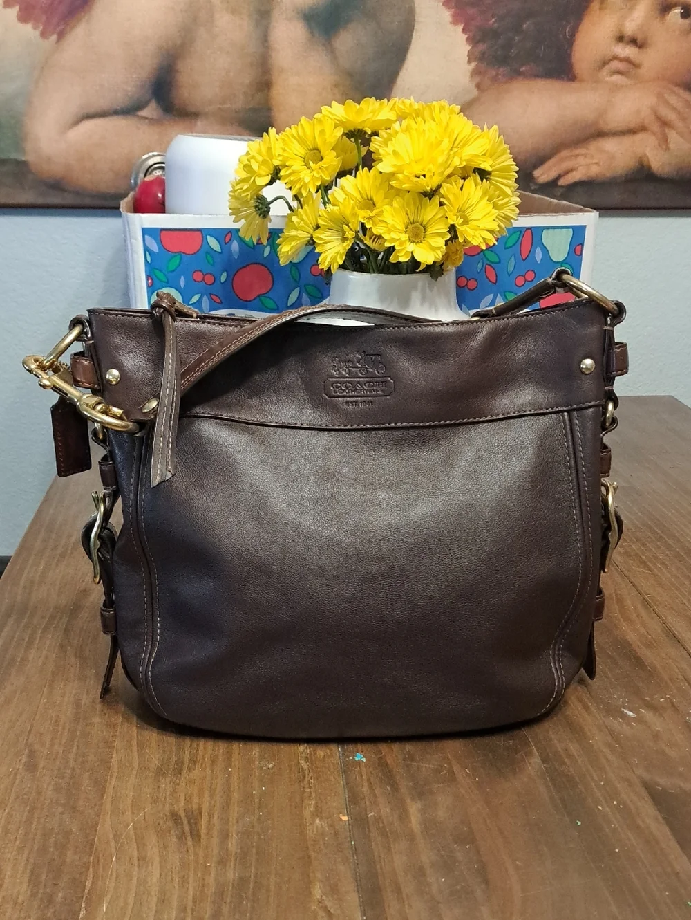 Coach Zoe Hobo, a classic slouchy leather handbag Gorgeous💙2008 - 2009 - Picture 4 of 14